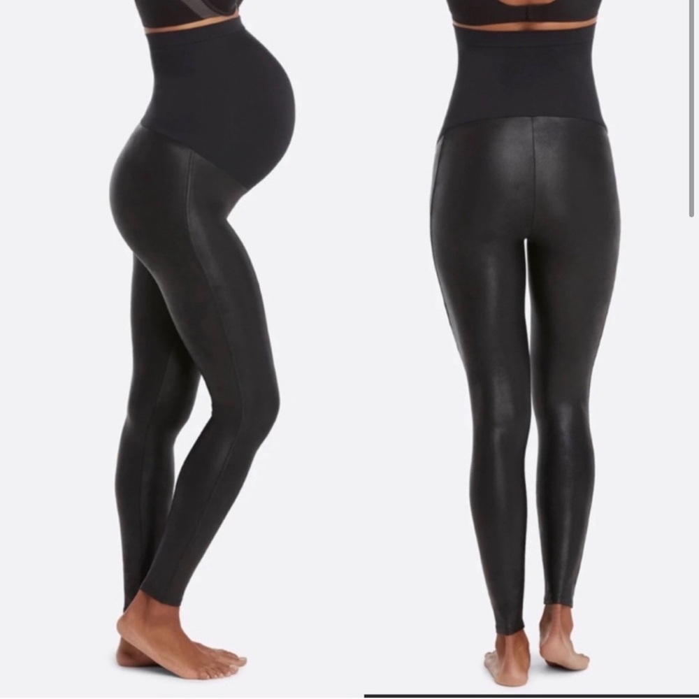Spanx Faux Leather Mama Leggings
